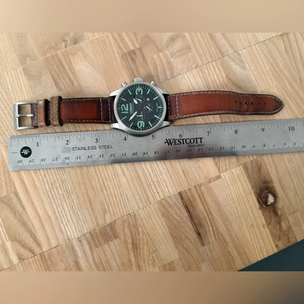 M.E.C. Military European Company Rare Combat Night Vision Chronograph Watch